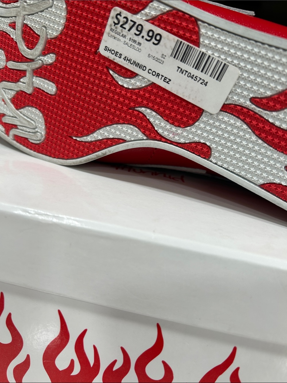 Men’s Red Athletic Sneakers with White Swoosh - Picture 5 of 5